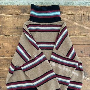 Striped sweater, especially warm and cozy!